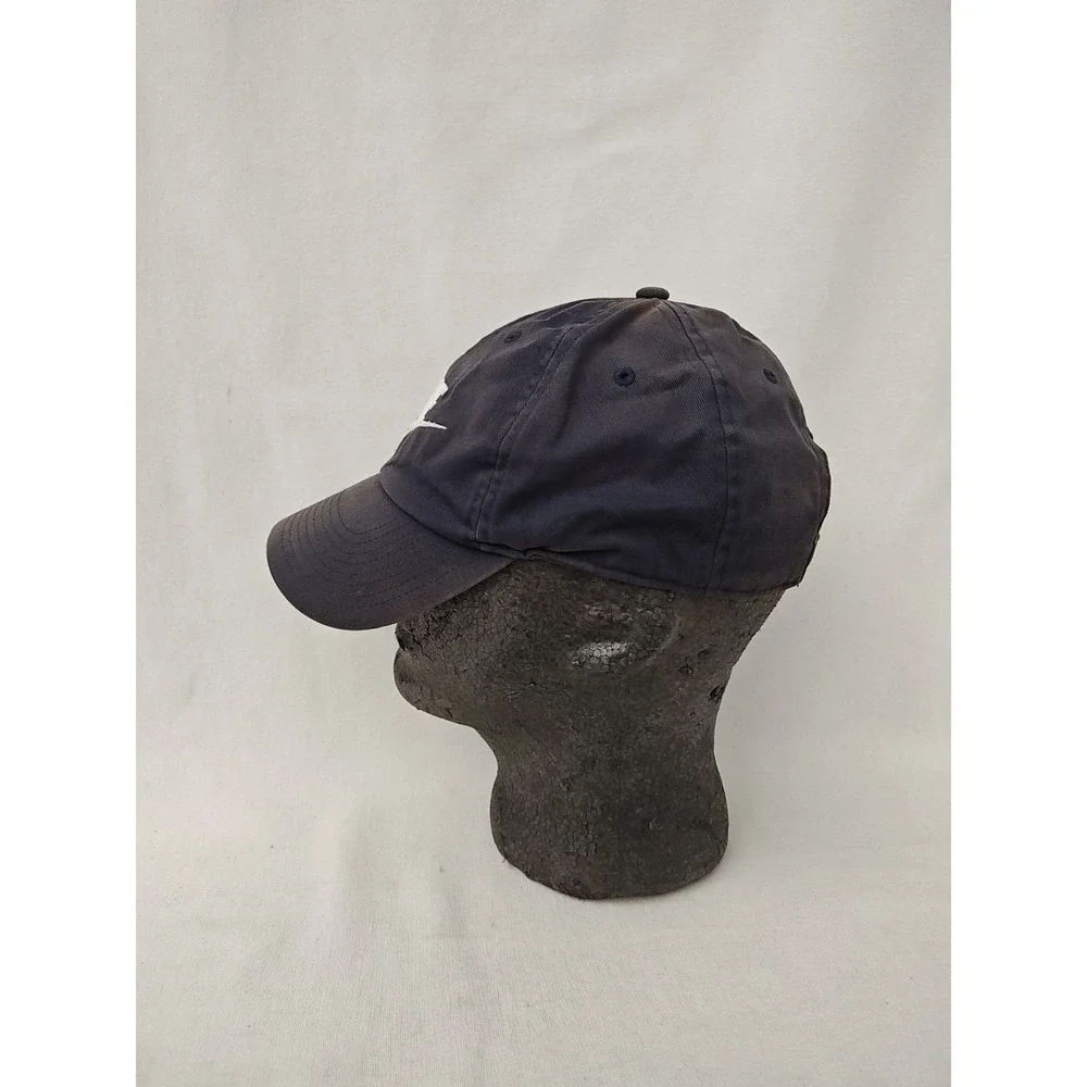 Nike Cotton Hat Navy Blue Washed One Size Adjustable Lightweight OSFA 626305-451